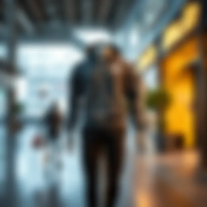 Trendy activewear displayed in a modern urban setting