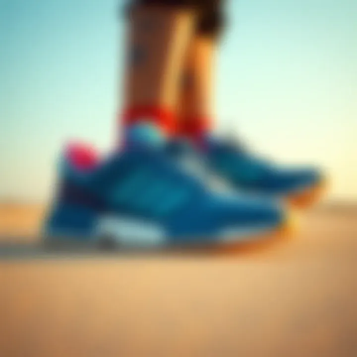 A vibrant collection of Adidas shoes showcasing modern designs