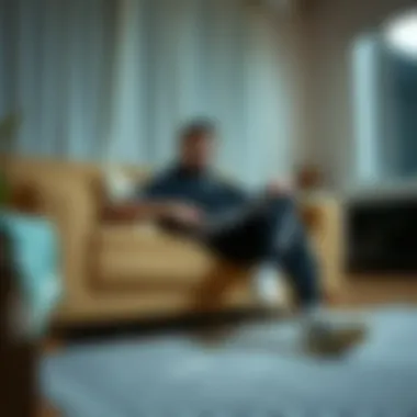 Comfortable lounging in Adidas sweatpants at home