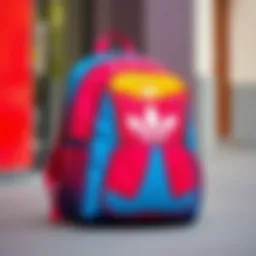 Adidas children's backpack showcasing vibrant colors and modern design
