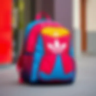 Adidas children's backpack showcasing vibrant colors and modern design