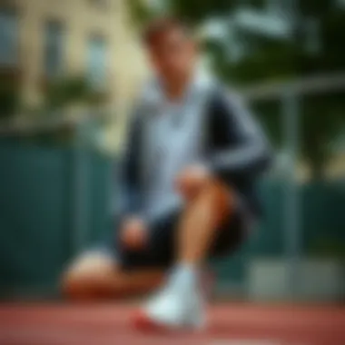 Stylish outfit paired with adidas GameCourt 2 M