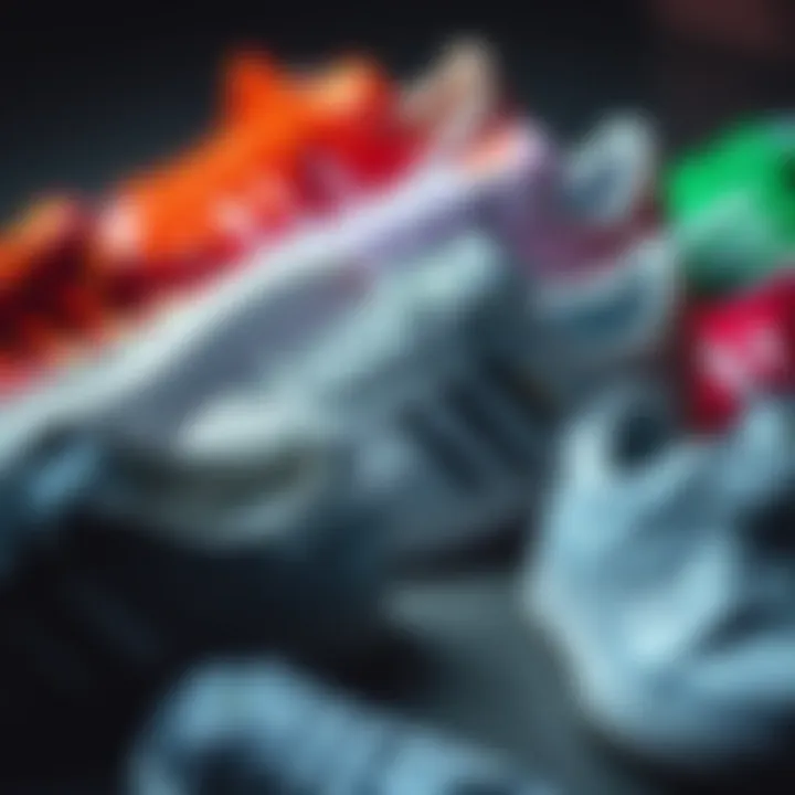 Stylish arrangement of Adidas Superstar sneakers in various colorways