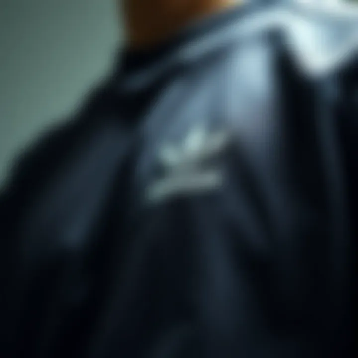 Close-up of Fabric Quality of adidas Trefoil Sweatshirt Close-up of the fabric quality and texture of the adidas Trefoil sweatshirt