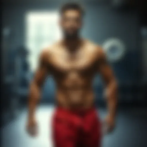 Transformational physique change captured during workout sessions