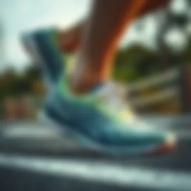 Athlete experiencing comfort and support wearing Asics shoes