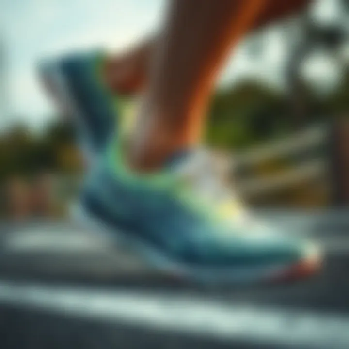 Athlete experiencing comfort and support wearing Asics shoes