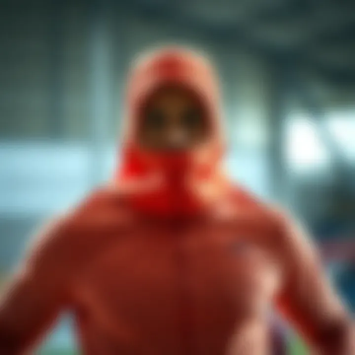 Athlete wearing layered clothing for optimal temperature regulation