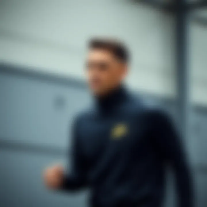 Athlete wearing Nike Tech Fleece set during a workout