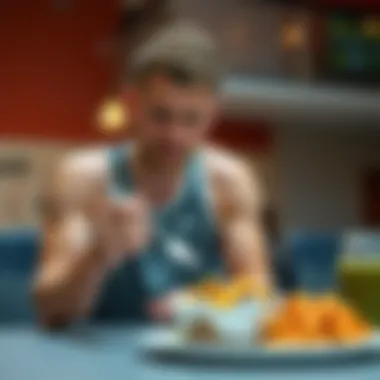 An athlete enjoying a protein-rich meal after training