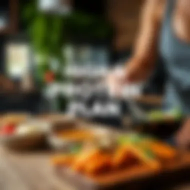 A balanced meal plan highlighting high-protein options