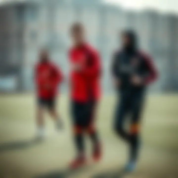 Athletes in action wearing Beşiktaş training apparel