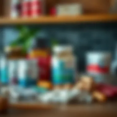 A variety of collagen supplements displayed