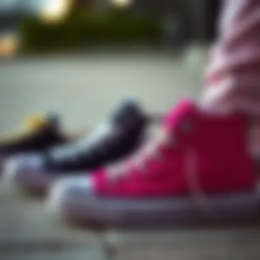 Variety of designs in Converse footwear