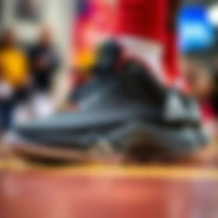 The Design and Technology of Donovan Mitchell's Footwear Close-up of the intricate design and technology behind Donovan Mitchell's footwear