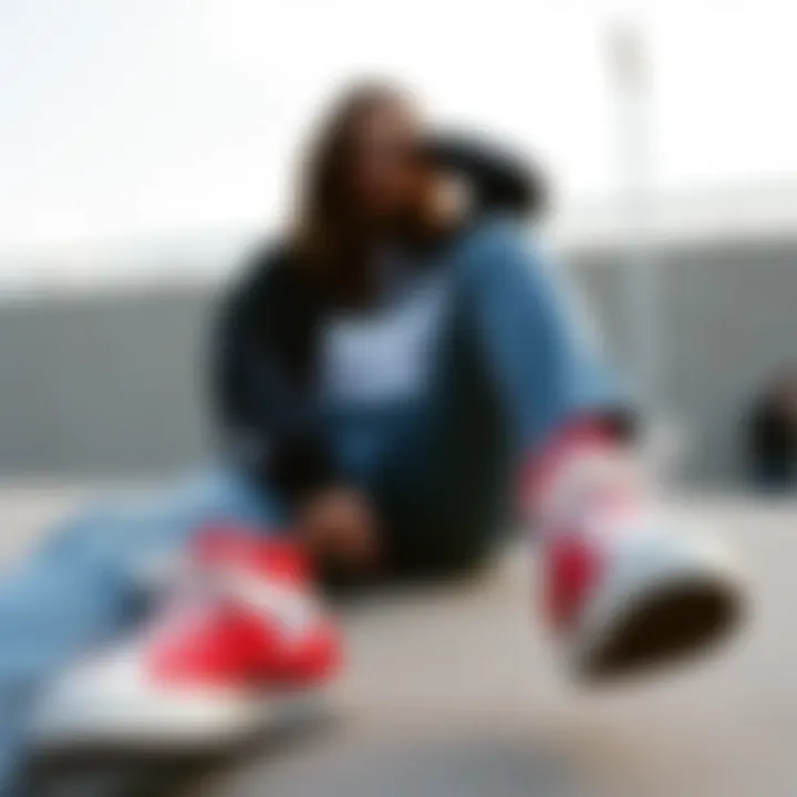 Fashionable outfits paired with double-colored Converse sneakers