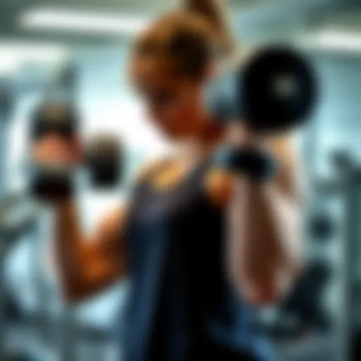 Powerful triceps workout with dumbbells