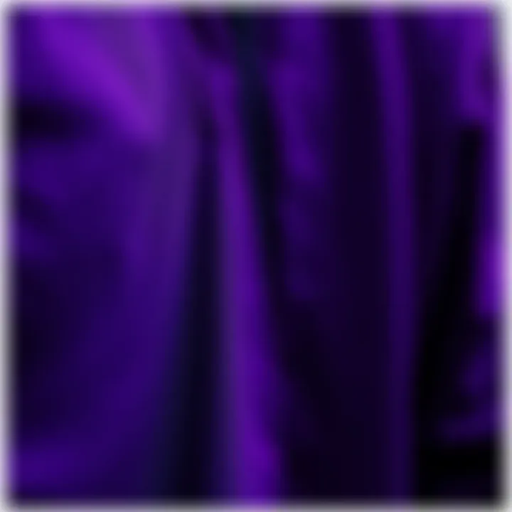 The Elegance of Purple Fabric Close-up of fabric texture of a purple jacket