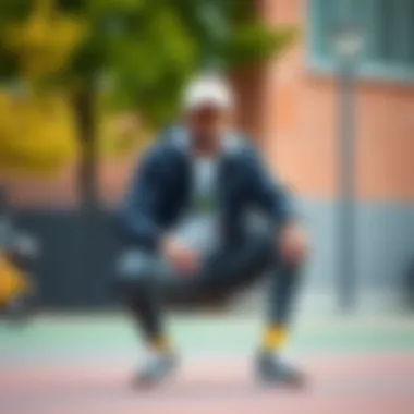 Casual yet sophisticated sportswear ensemble