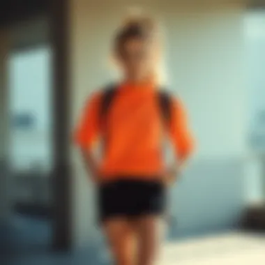 Stylish athletic outfit showcasing modern trends