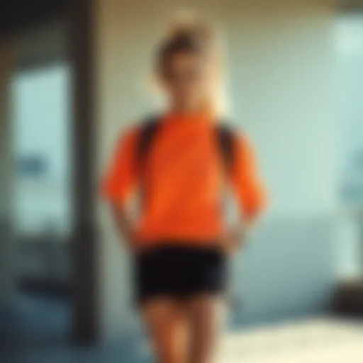 Stylish athletic outfit showcasing modern trends