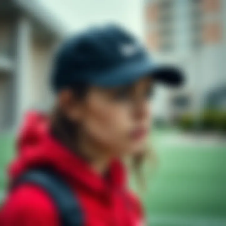 Fashionable outfit featuring a black Nike cap