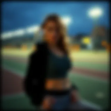 Fashionable Workout Attire with Flair Fashionable workout attire showcasing silhouette