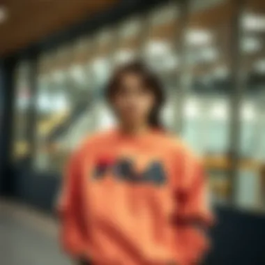 Blending Comfort and Trend in Fila Sweatshirts Fashionable Fila sweatshirt blending comfort and trend