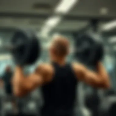 Demonstration of shoulder barbell exercises