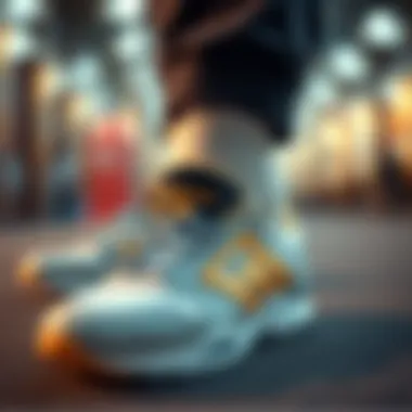 Close-up of Hummel shoe detailing and craftsmanship