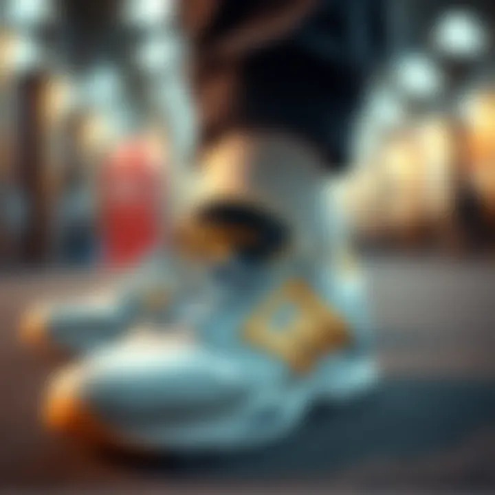 Close-up of Hummel shoe detailing and craftsmanship