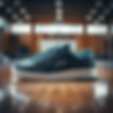 Stylish Hummel shoes displayed on a gym floor