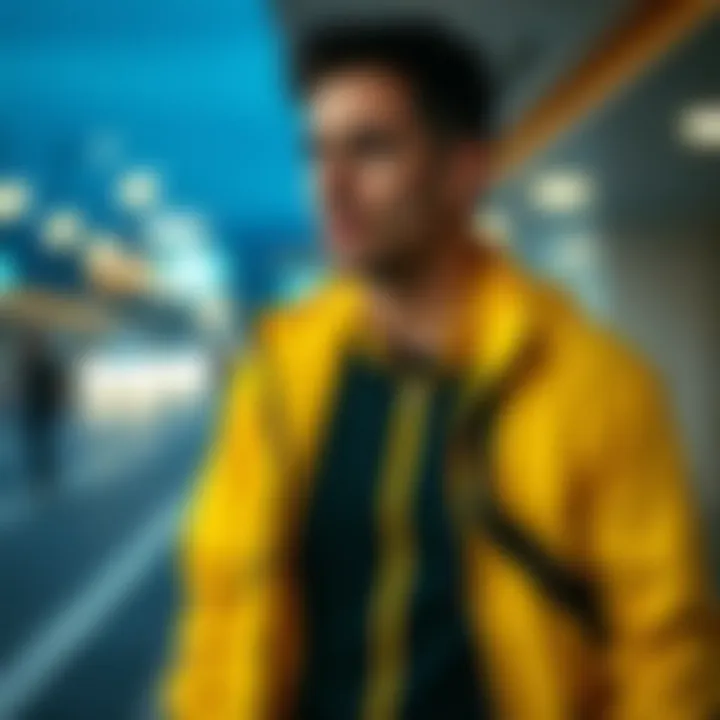 Embodying Functionality in Active Wear Active lifestyle scene with Jack Jones mont in yellow