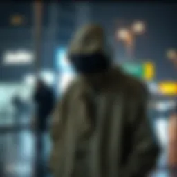 Stylish rain jacket showcasing modern design