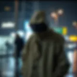 Modern Elegance in Rainwear Stylish rain jacket showcasing modern design