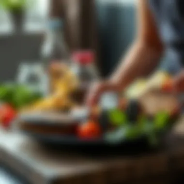 Balanced Nutrition for Optimal Performance A close-up of a balanced meal prep, highlighting nutrition and fueling the body