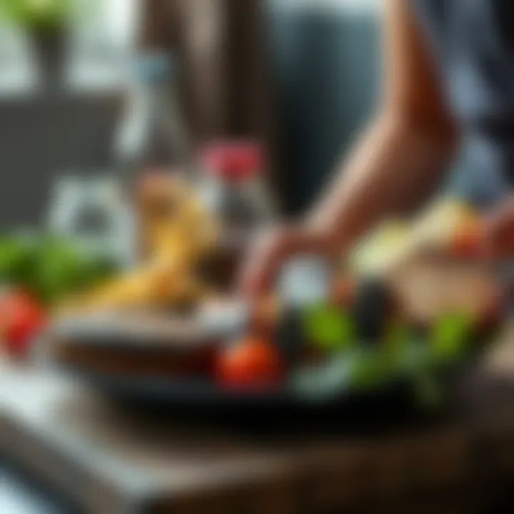 Balanced Nutrition for Optimal Performance A close-up of a balanced meal prep, highlighting nutrition and fueling the body