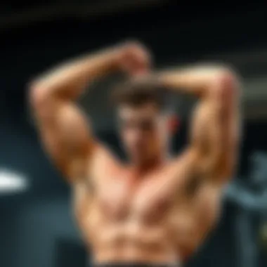 Overhead Tricep Extension: Perfecting Technique An individual demonstrating a perfect overhead tricep extension, focusing on technique