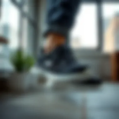 Comfortable footwear showcased in a modern setting