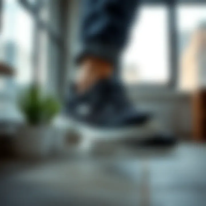 Comfortable footwear showcased in a modern setting