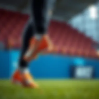 Field Performance of Nike Footwear Nike footwear being worn on the field during a match