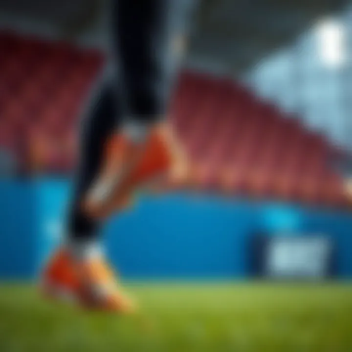 Field Performance of Nike Footwear Nike footwear being worn on the field during a match