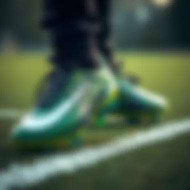 Close-up of the unique design elements of Nike Phantom cleats.