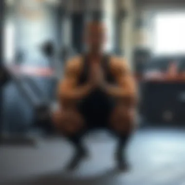 A person executing a squat with proper form