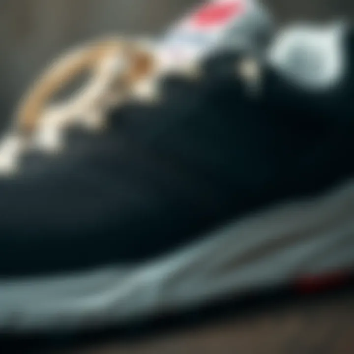 Close-Up of Sneaker Detailing Close-up of New Balance sneaker detailing and technology