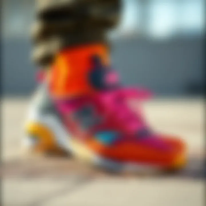 Stylish New Balance shoes with vibrant colors and designs