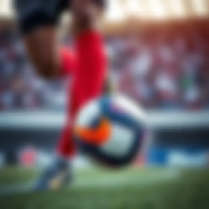 Nike Aerow Sculpt football in action on the field during a match.