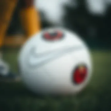 Close-up view of Nike Aerow Sculpt football showcasing its innovative design.