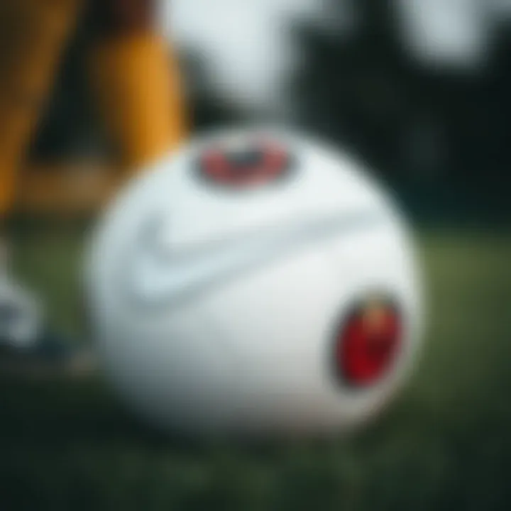 Close-up view of Nike Aerow Sculpt football showcasing its innovative design.