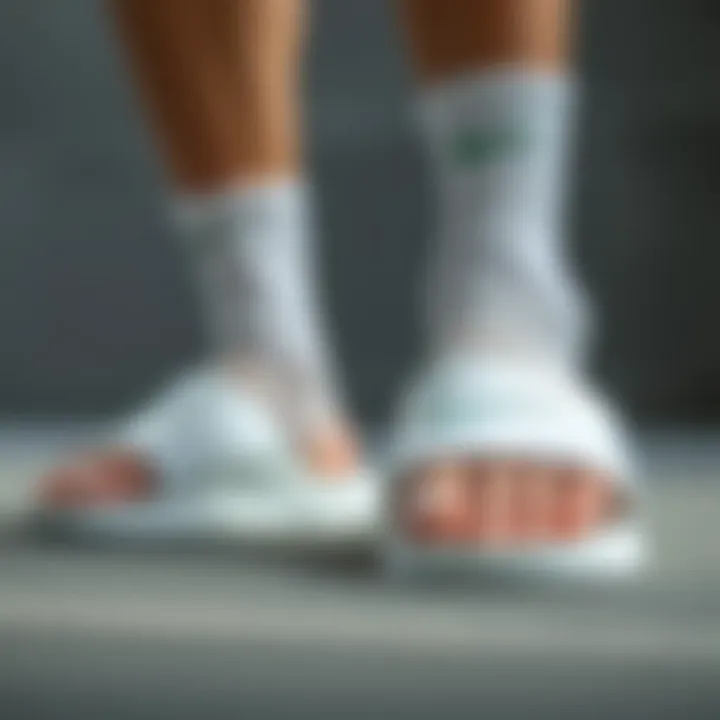 Versatile styling options with Nike white slides